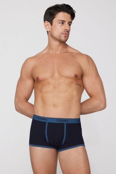 Ribbed Cotton Boxers with Logo Elastic