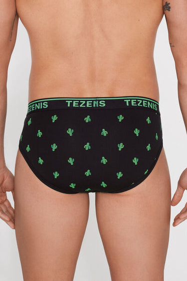 Printed Cotton Bikini Bottoms with Logo