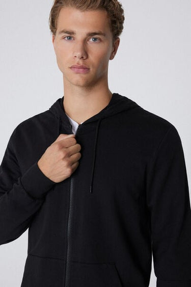 Long-Sleeved Zip-Up Hoodie