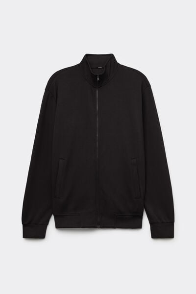 Superior Softness High Neck Zip-Up Sweatshirt