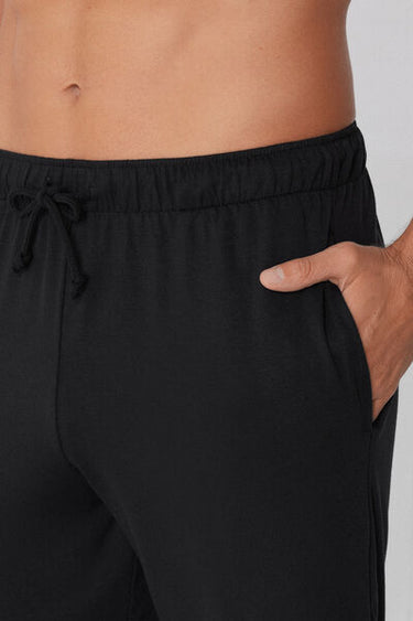 Viscose Shorts with Pockets and Drawstring