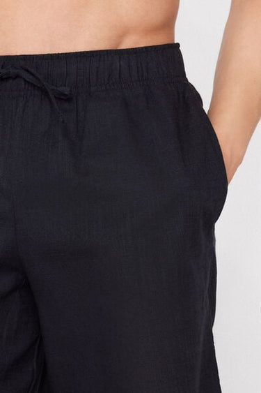 Linen-Look Cotton Canvas Shorts