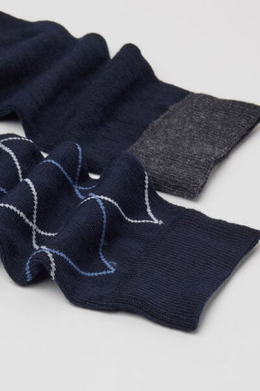 2 Pairs of Men’s Long Patterned Cotton Socks