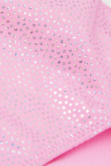 Girls’ Silver Polka Dot Bikini Bralette and Bottoms