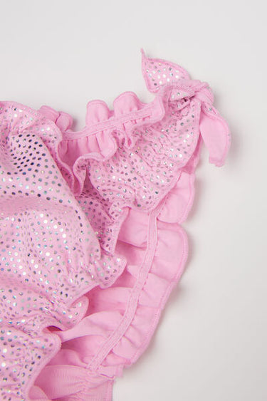 Girls’ Crinkled Bikini Bottoms with Ties