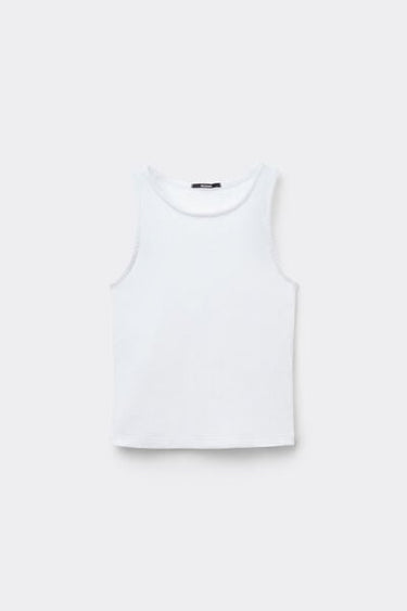 Girls’ Ribbed Camisole with Wide Shoulder Straps
