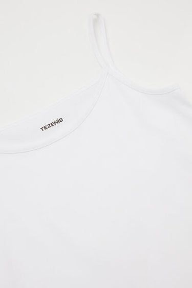 Girls’ Cotton Camisole with Thin Shoulder Straps and Rounded Neck