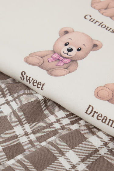 Girls’ Long Heavy Cotton Bear Print Pyjamas