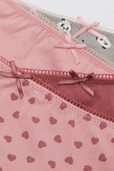 4 Pairs of Girls’ Printed Cotton Knickers