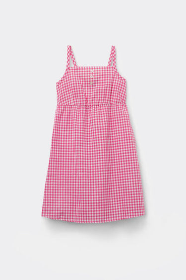 Girls’ Linen-Look Cotton Canvas Dress