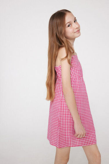 Girls’ Linen-Look Cotton Canvas Dress