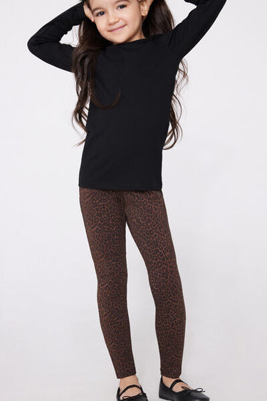 Girls’ Leggings in Printed Stretch Cotton