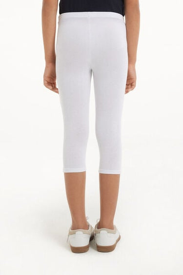 Girls’ Plain Colour Cotton Capri Leggings