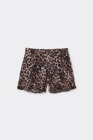 Viscose Canvas Shorts with Frill