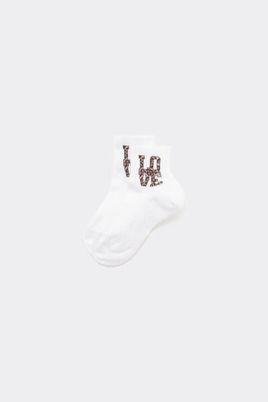 Girls’ Short Patterned Sport Socks