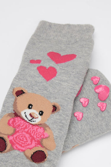 Girls’ Lightweight Patterned Non-Slip Cotton Socks