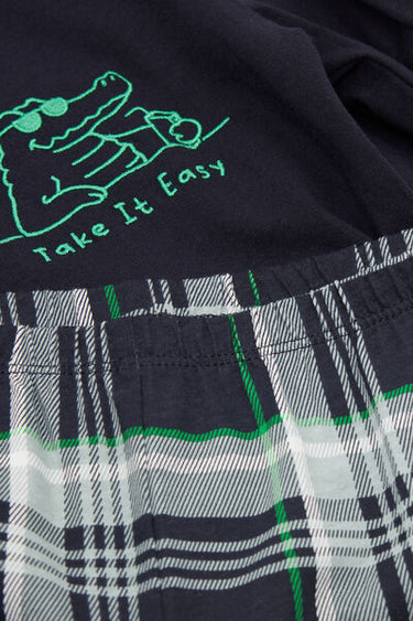 Boys' Dinosaur Print Long Cotton Pyjamas