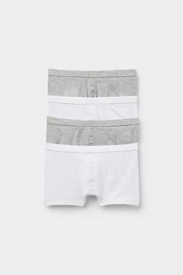 4 Pairs of Boys' Basic Cotton Boxers