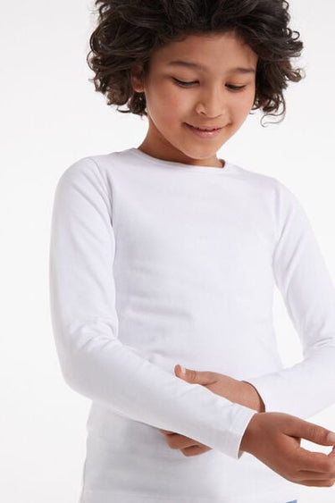 Kids’ Unisex Long-Sleeved Rounded Neck Thermal Cotton Top