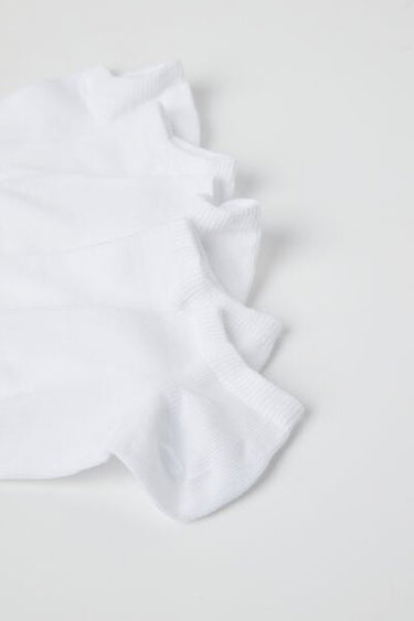 5 Pairs of Unisex Kids’ Cotton Trainer Socks