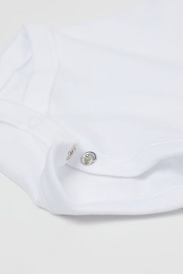 Baby Plain Pure Cotton Bodysuit with Wide Shoulder Straps