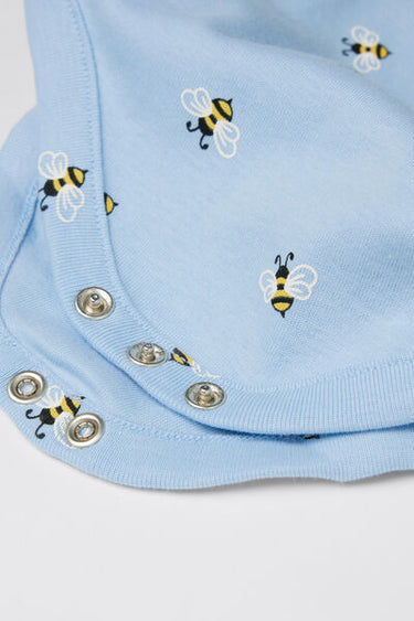 Baby Printed Pure Cotton Bodysuit with Wide Shoulder Straps