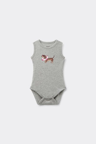 Baby Printed Pure Cotton Bodysuit with Wide Shoulder Straps