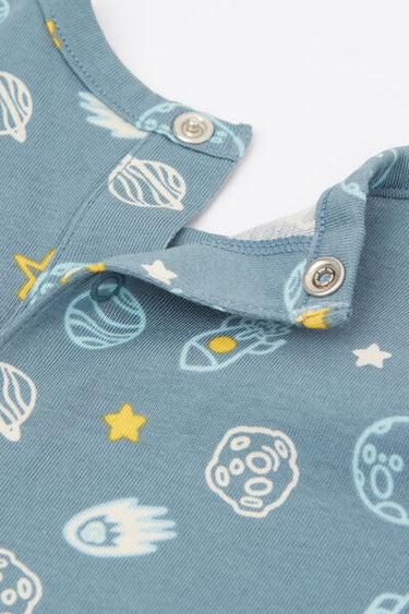 Baby Pure Cotton Playsuit with Long Sleeves